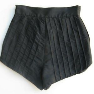 Black high waisted dress shorts